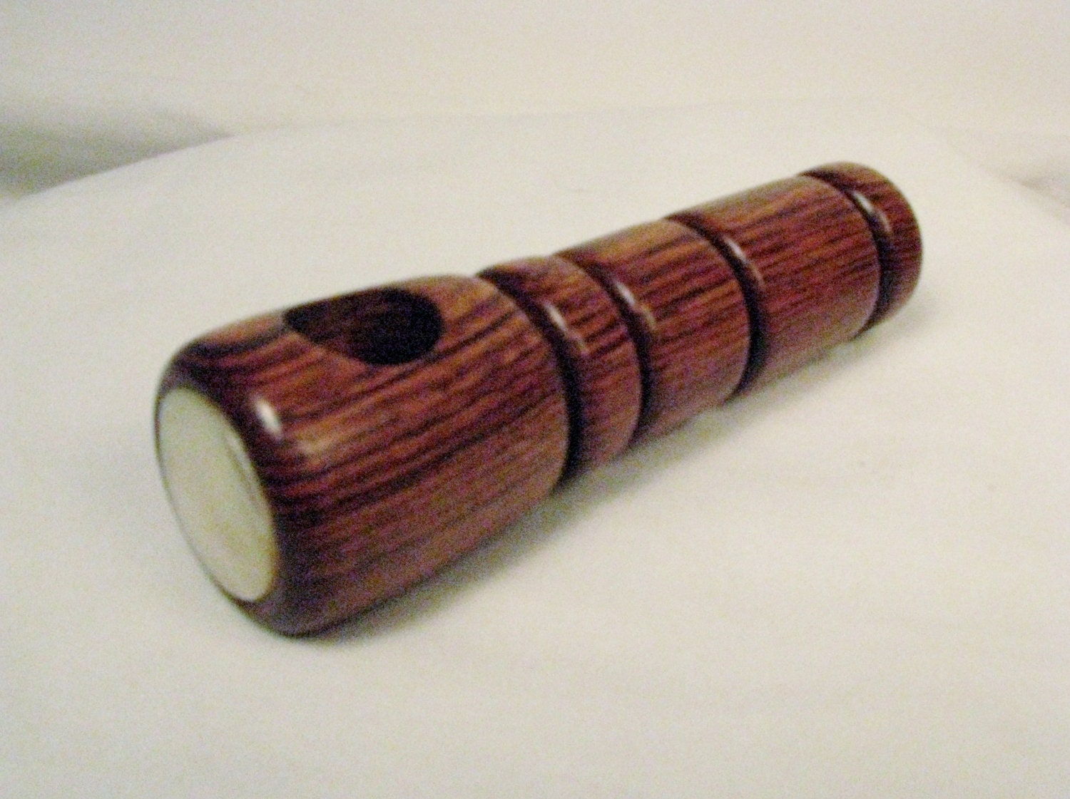 WOOD PIPE HANDMADE Smoking Pipe - Herb Herbal Tobacco Pipe - Exotic Honduras Rosewood & Mother of Pearl Inlay