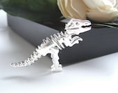 Silver Dinosaur Necklace