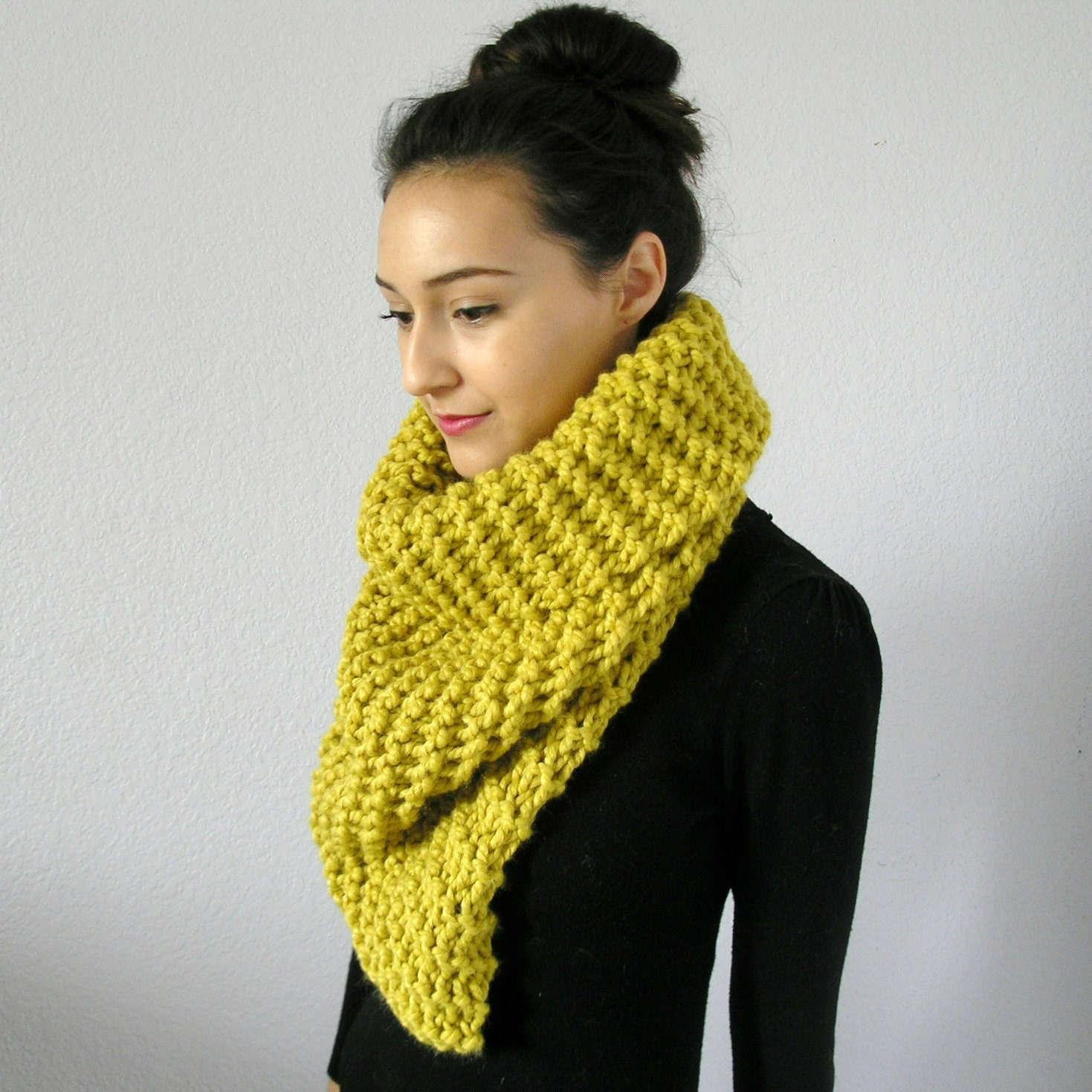The Bayonne, Chunky Infinity Cowl Scarf - CITRON