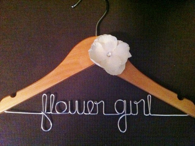 personalized children's hanger with flower