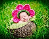 Newborn Baby Girl Photo Prop Flower Hat