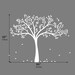 Fall Tree Wall Decal - White tree decal on blue wall - Baby Nursery Wall Decor