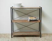 Neat 130 yr old Reclaimed Wood and Steel Bookcase