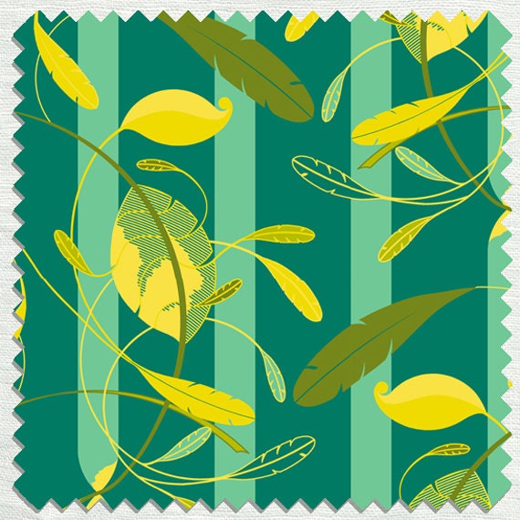 Fabric in Featherleaf Pattern Pear color