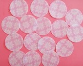 Pale Pink and White Damask edible image wafer papers for your iced cookies, cupcakes, cake and chocolates