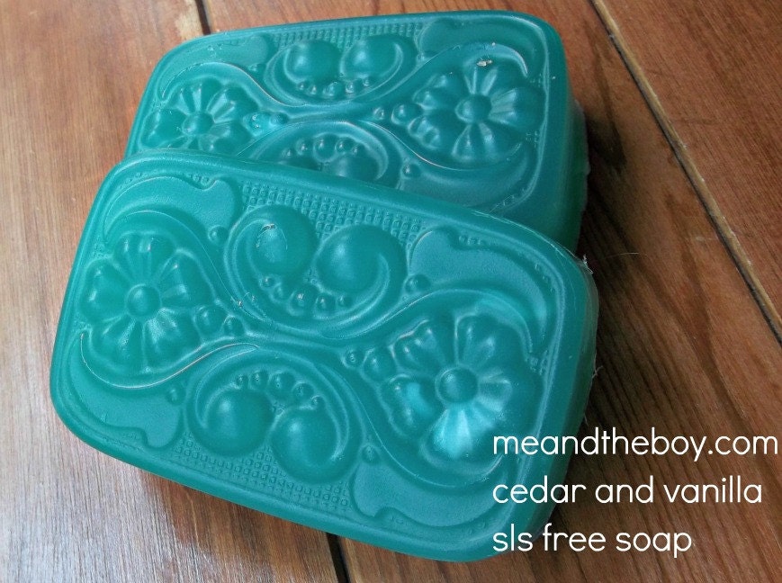 SALE Cedar Vanilla Soap SLS FREE 100% organic essential oil Vegan 5oz