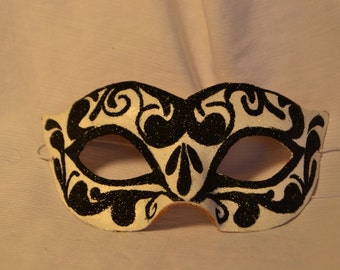 Female Classy Artistic Nude Venetian Mask Black And White