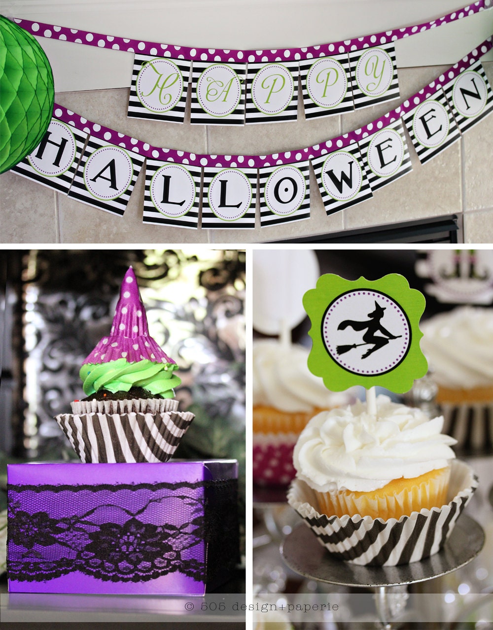 Wicked Halloween Decor - Printable Halloween Decorations by 505 Design Paperie Il_570xn