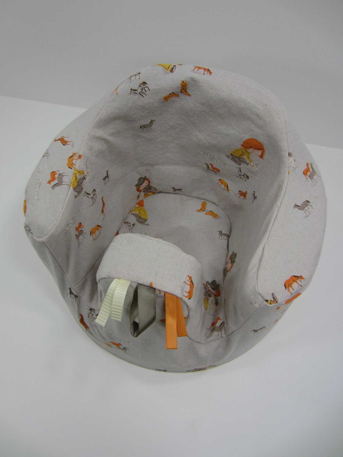 Bumbo Cover - DESIGN YOUR OWN - Made To Order, cotton and ribbon loops/tags