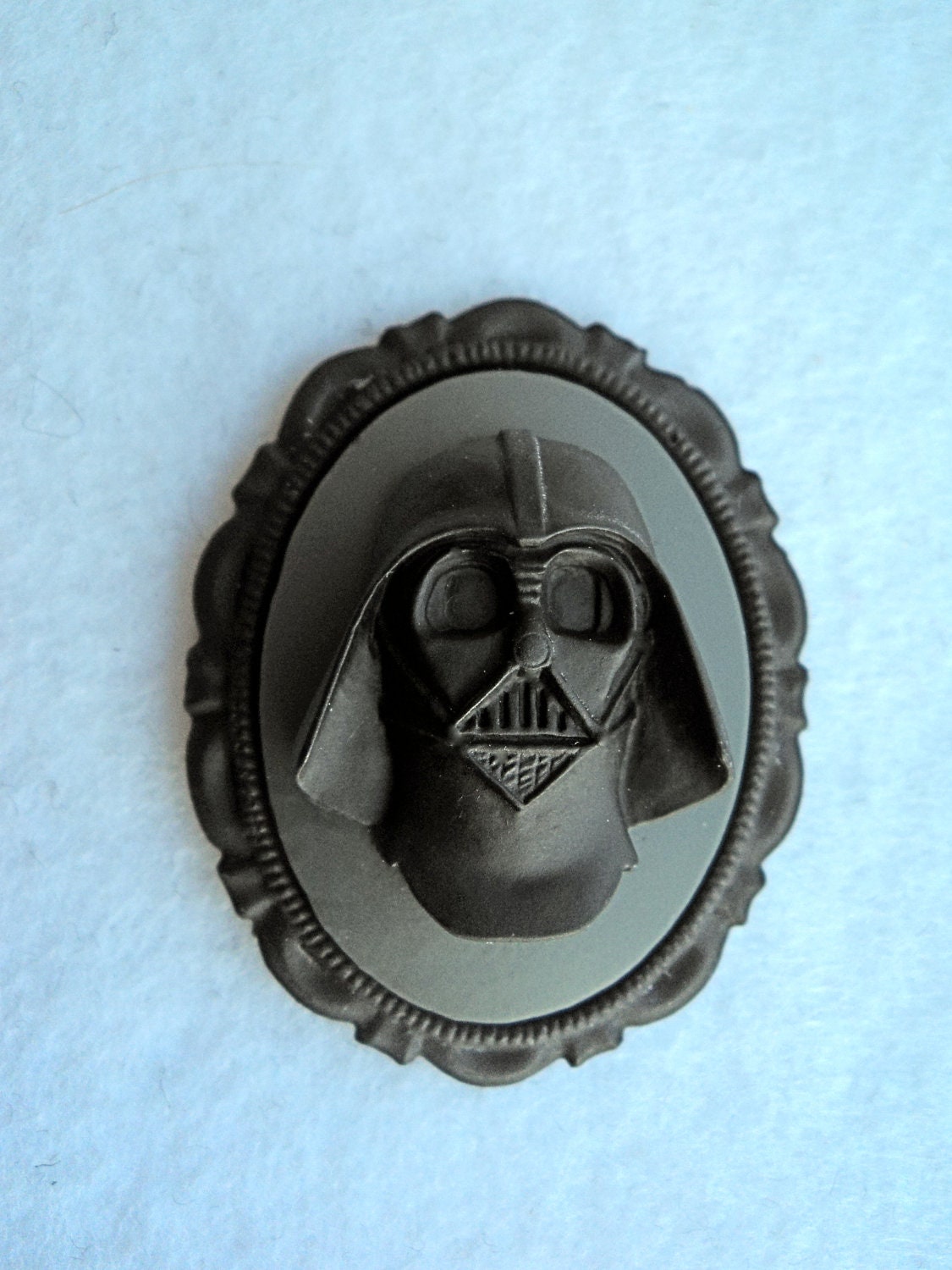 Darth Vader Cameo Brooch, grey