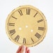 Vintage Paper Clock Face Roman Numeral Black Cream Steampunk Victorian Print Assemblage Supplies