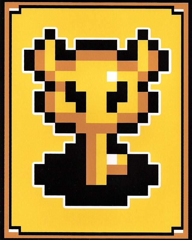 Boss Key (Zelda inspired Silkscreen Print) - 8" x 10"