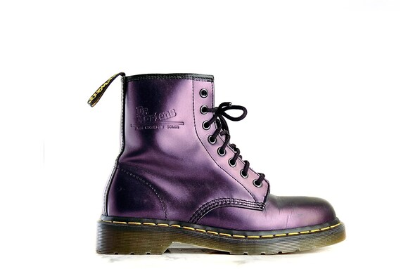 shiny purple doc martens