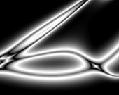 Black and white, sleek abstract, " Stylin' ", handmade fine art, 11x14" Giclee print, exclusive design, wall decor,