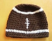 Football Beanie - with white laces/stitching - for newborn, baby, child