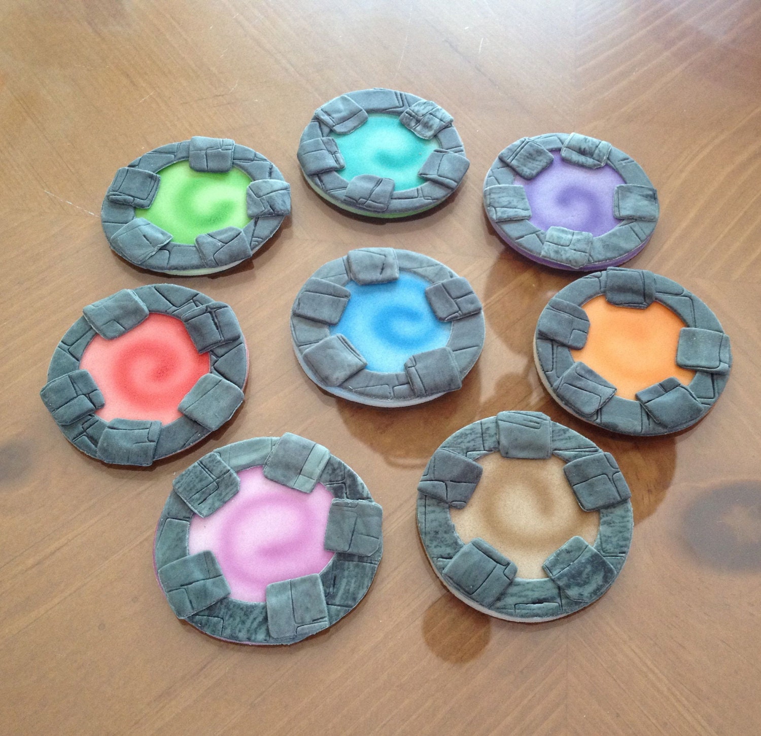 Skylanders Inspired Fondant Cupcake Cookie Toppers