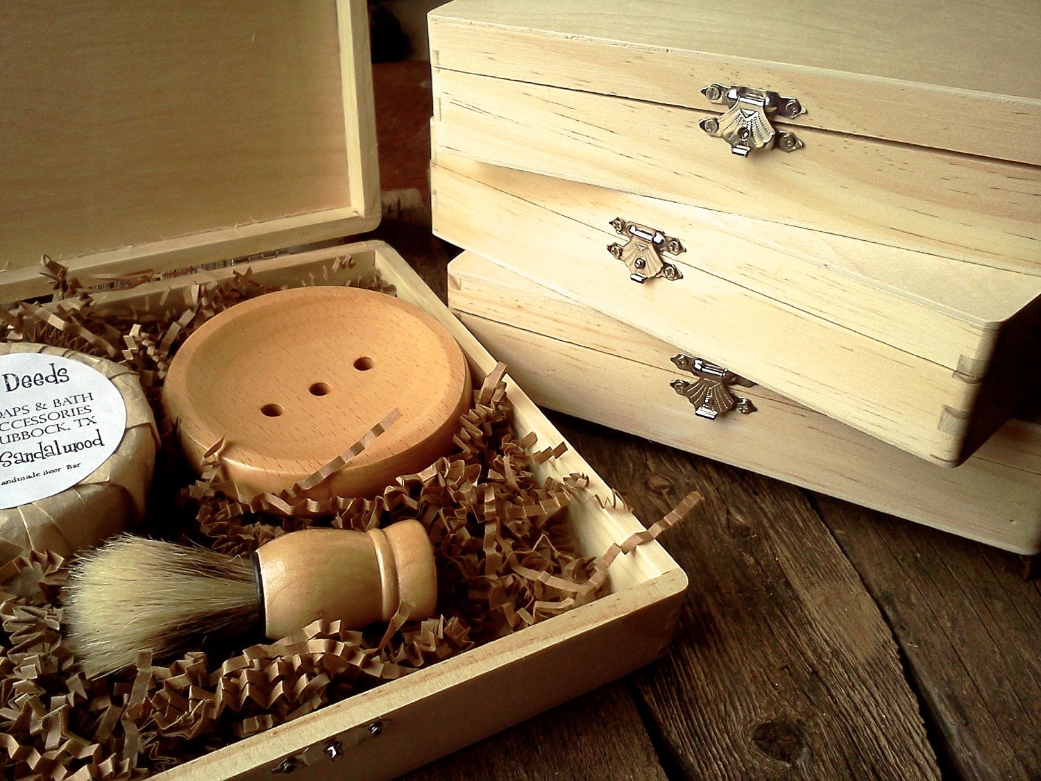 Groomsmen Shave Sets, Mens Wedding Gifts6 piece set Wooden Men's Shave Set with Cigar Box grooming, shaving,