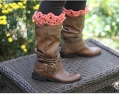 Crochet PATTERN Crocodile Stitch Boot Toppers - Permission to Sell Finished Items