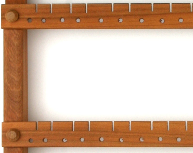 Wood Earring Holder - Jewelry Organizer, Cherry, Wall Mount, plus Necklace Bar. Holds up to 96 Pairs of Earrings plus 10 Jewelry pegs.