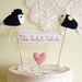 The Perfect Catch Nautical Navy Blue Wedding Cake Topper We Got Hooked by Cherrytime