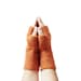 Fingerless Mitten in pumpkin orange - Hand crocheted gloves