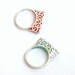 Turquoise Silver Waves ring in Sterling silver, silver spirals ring with turquoise resin, BOHO style, spring 2013