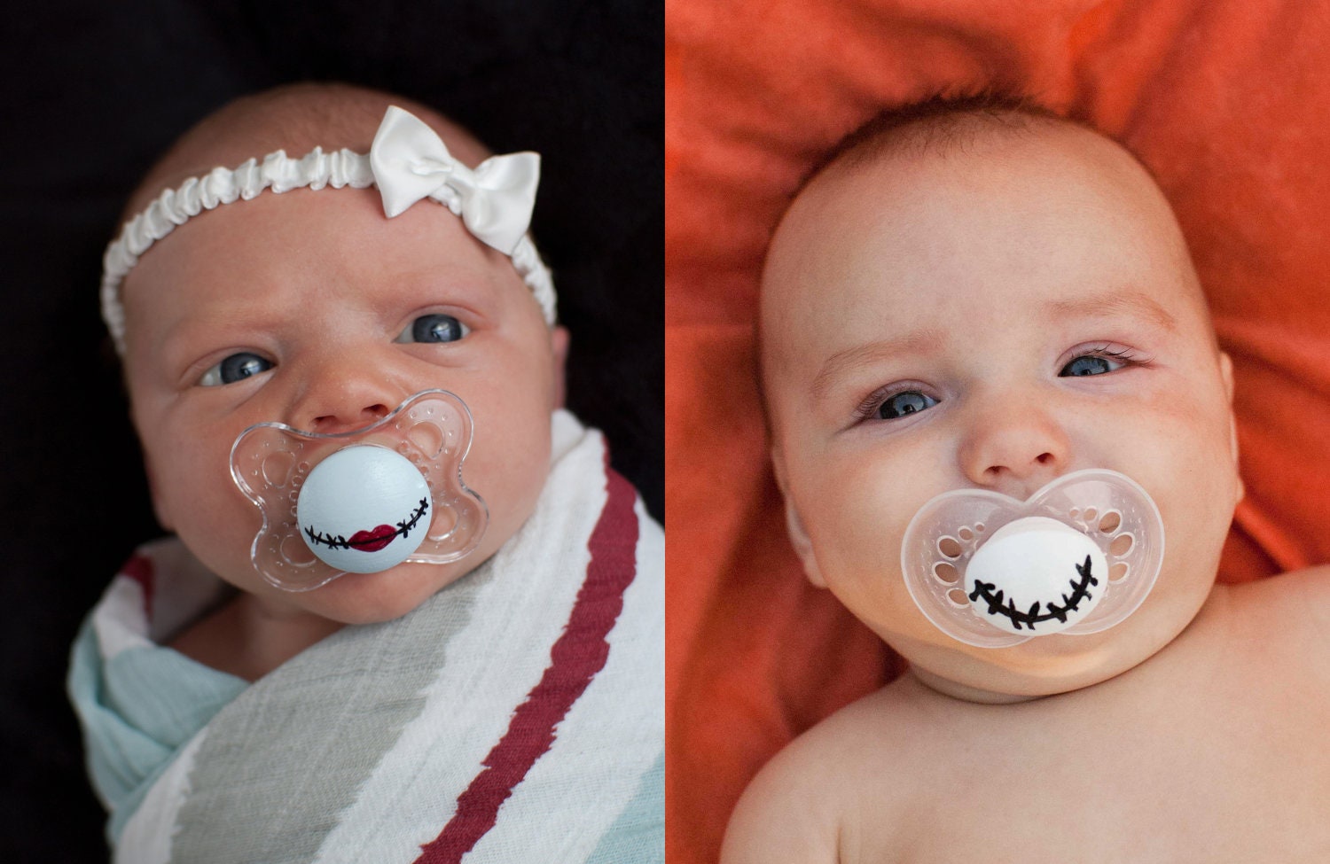 JACK & SALLY- Nightmare Before Christmas- Limited Edition- Custom Hand Painted Pacifier