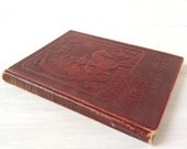 Book Trails for Baby Feet, volume 1, 1928 series, children's stories, burgundy embossed, vintage 1920s, art nouveau illustrations
