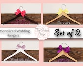Set of 2 Personalized Custom Bridal Hanger, Brides Hanger, Bride, Name Hanger, Wedding Hanger, Personalized Bridal Gift