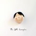 SALE Vampire Brooch, Halloween Pin, Paper Clay