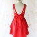 A Party  V Shape - Prom Party Cocktail Bridesmaid Dinner Wedding Night Dress Asymmetric Hem Bright Red Sweet Gorgeous Glamorous Dress
