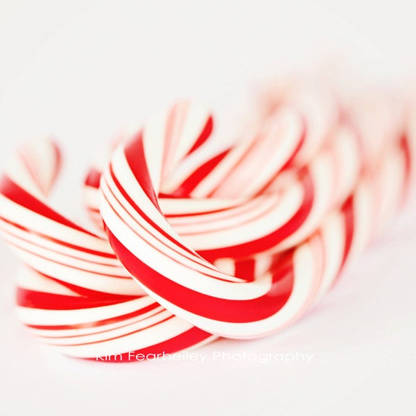 Candy Canes - Fine Art Photography, peppermint, candy, christmas, holiday, red, white, winter, photo, print, whimsical, kitchen art, food