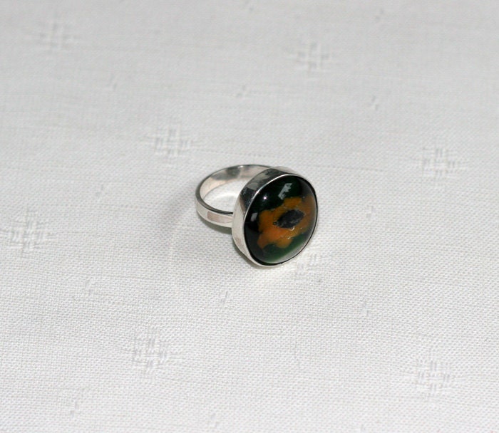 fused glass ring, handmade ring, free shipping,