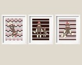 Sock Monkey Print Nursery Art Decor for Children Perfect for Nursery Playroom or toddler room 8x10