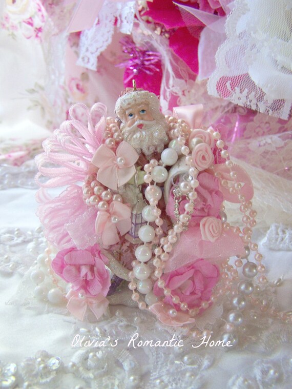 princess pink santa claus shabby chic by oliviasromantichome princess pink santa claus shabby chic by oliviasromantichome