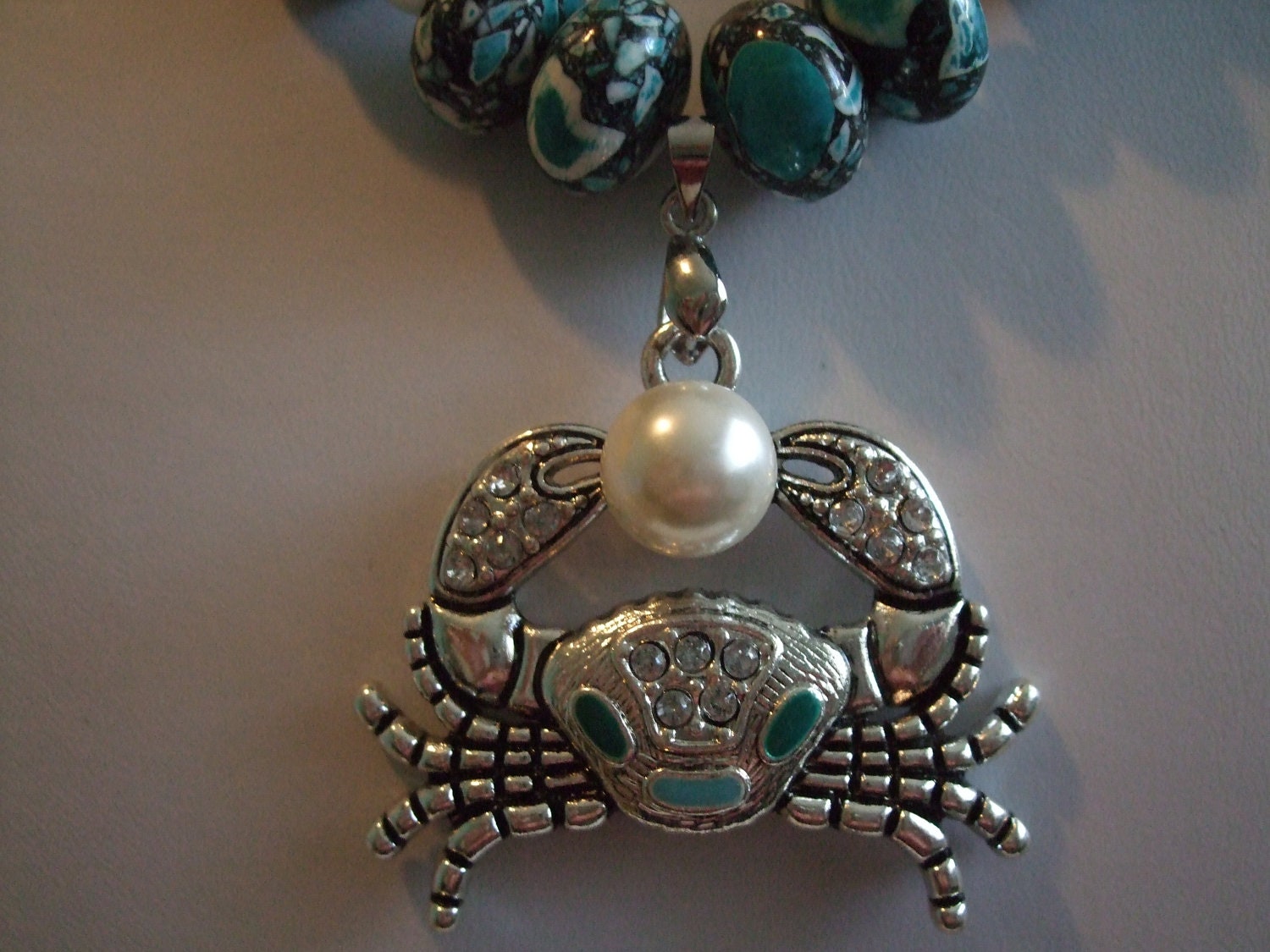 Mosaic Blue Howlite Nautical Necklace Set