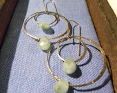 Double gold hoops with Peruvian drops