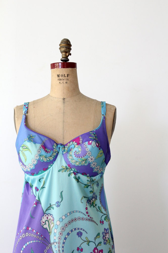 1960s Pucci Slip / Vintage EPFR Lounge Wear / 60s Dress