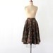 1950s Circle Skirt // Vintage Quilted Skirt // Waist 24