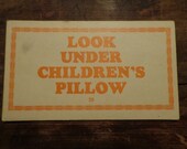 Sale U Pick LG  Letterpress 1950s Graphic  Word Sentence cards, Orange & Cream, ephemera, art supply, CLUES  gifts, EASTER Bunny See Ideas