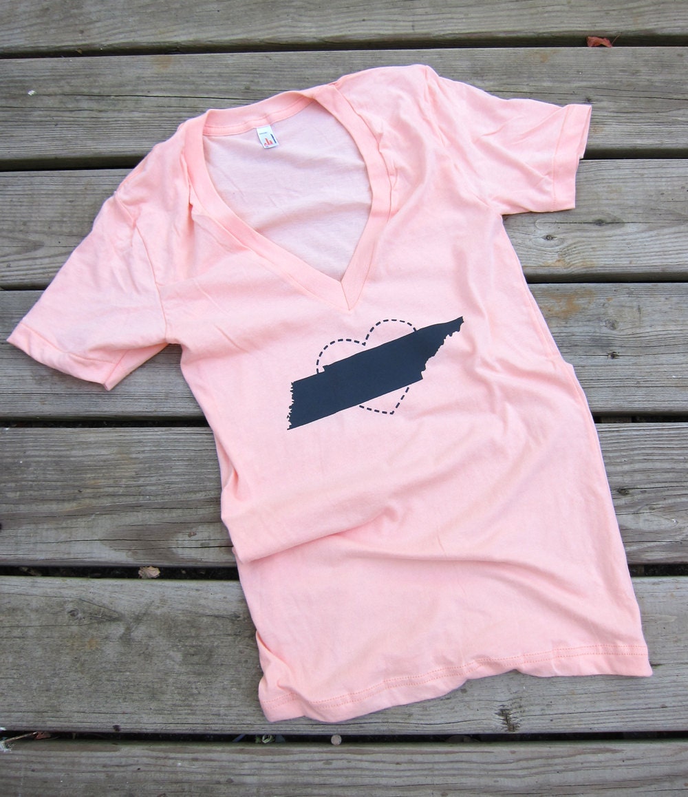 Heart Tennessee - Unisex Vneck Tee