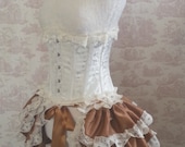Silk Steampunk Wedding Bustle BURLESQUE   STEAMPUNK Bridal By Gothic Burlesque