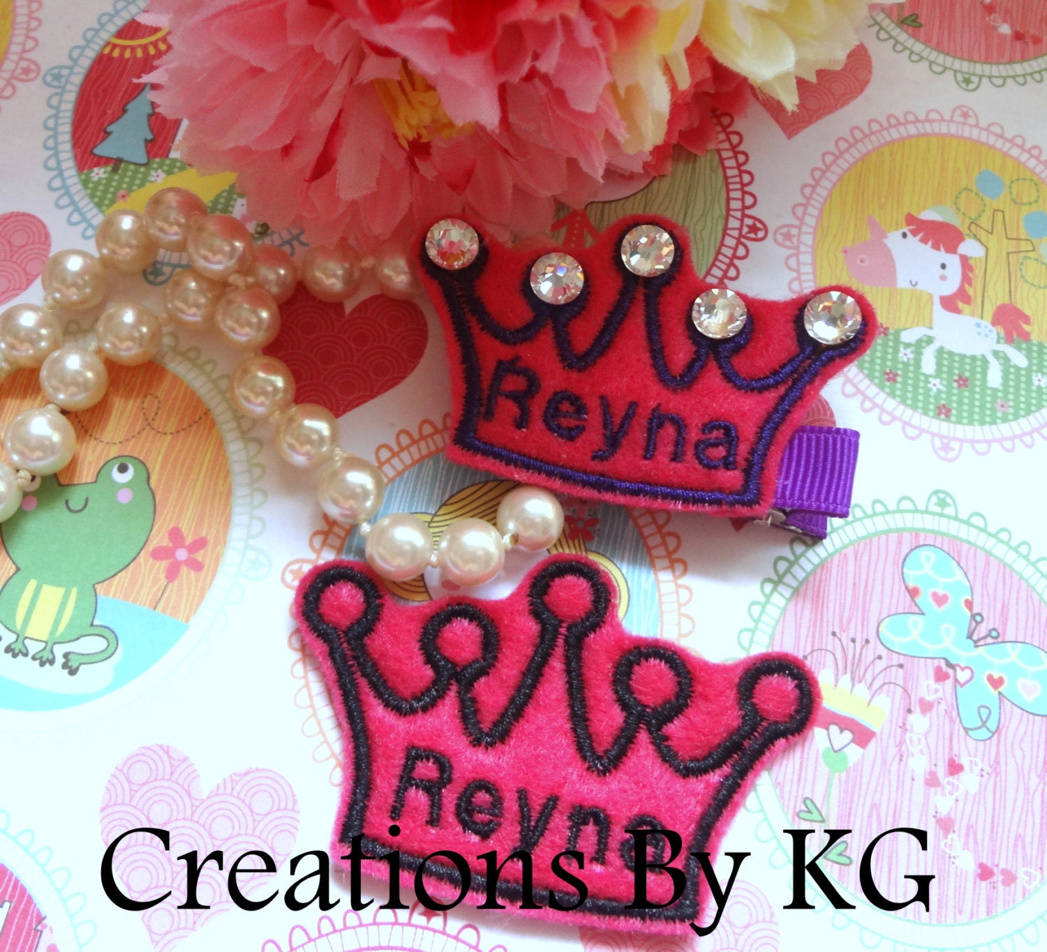PERSONALIZED PRINCESS CROWNS - 1 1/2" X 2 1/2"