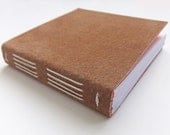Suede Leather Journal -  Tan Coloured Suede Notebook - Eco-friendly Journal -  Upcycled Journal