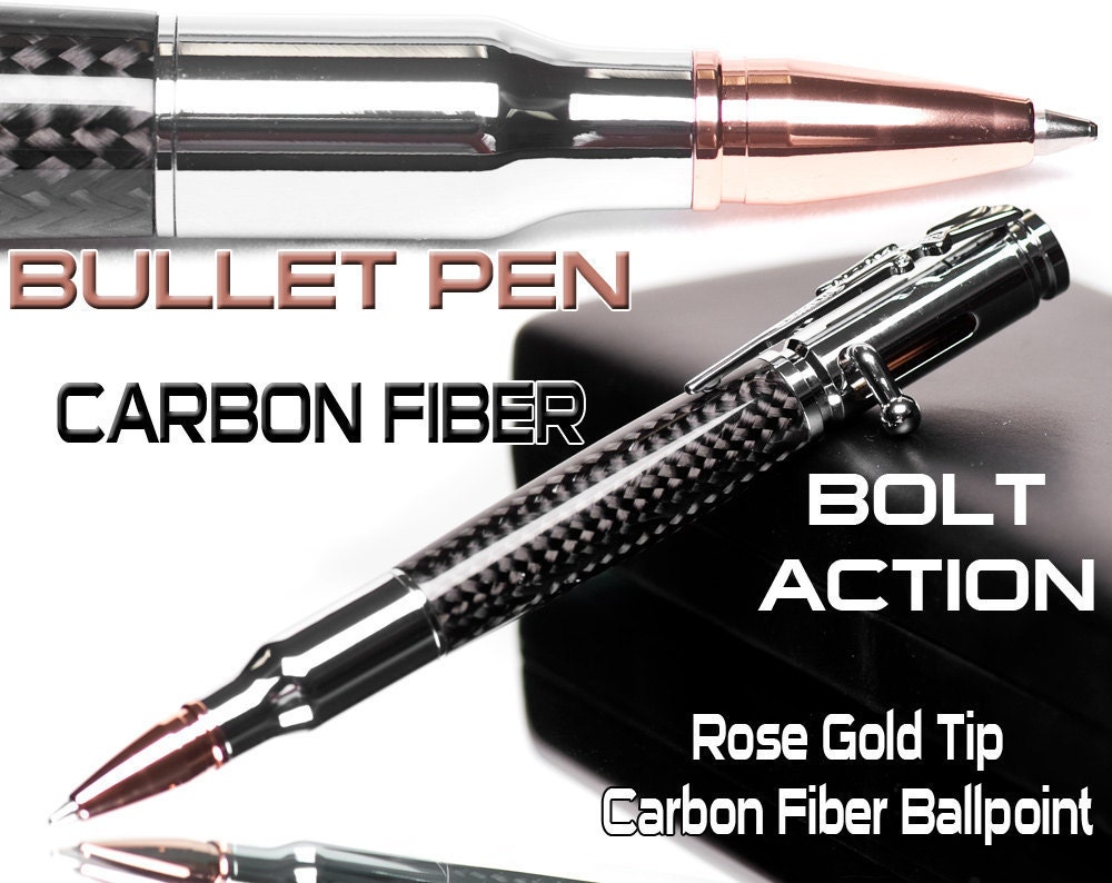 Chrome Bullet Pen great gift for a man best quality carbon fiber, boyfriend gifts