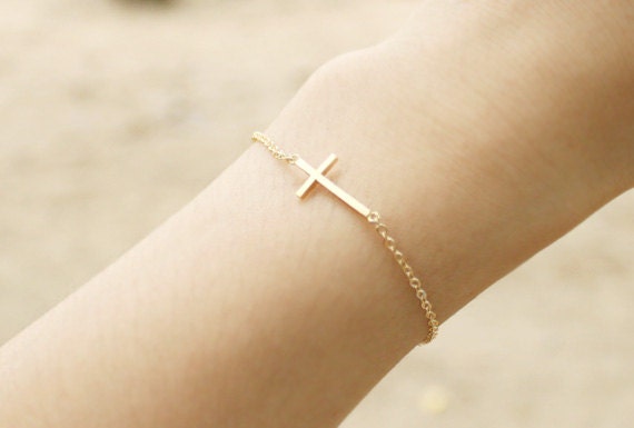 Sideways Cross Bracelet - S3278-1