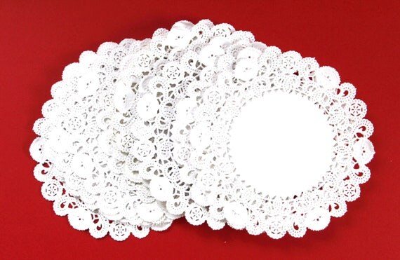 50 White Lace Paper Doilies (5 inches)