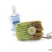 Crochet Hand Sanitizer Cozy - Mint and Tan Ombre