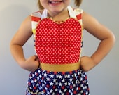 Wonder Woman Apron, Full Apron for Girls, Patriotic Apron, Superhero For All Ages