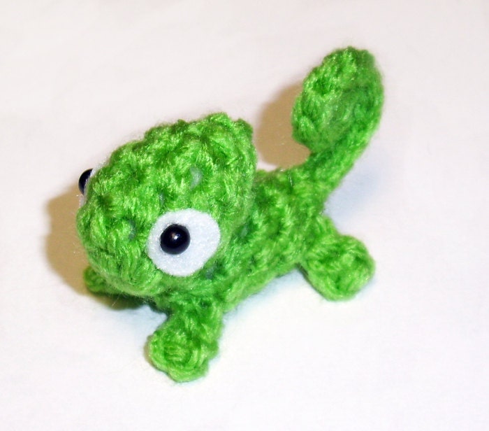 Mini Green Chameleon Plushie